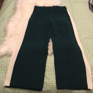 Dynamite Green pants with white stripe